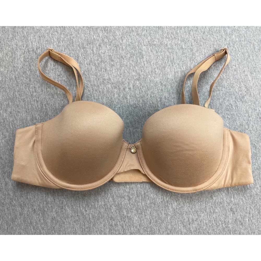 Victorias Secret Bra Women 34B Beige Lined Underwire Adjustable Removable Straps